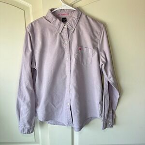 Polo Jeans Company Button‎ Down Shirt Long Sleeve Cotton RL Logo Lavender Large